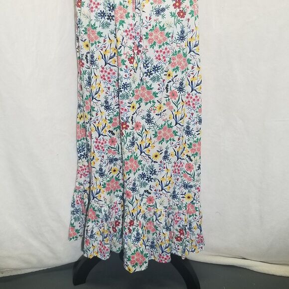 Style & Co PM Petite Dress Maxi Crinkle Floral On/off Shoulder Cottagecore BOHO - Picture 2 of 10